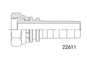 英管内螺纹60 °外锥面22611系列