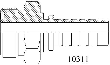 10311公制外螺纹平面O型圈密封系列