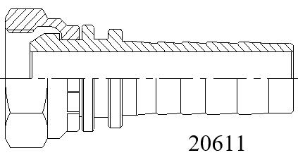 20611公制内螺纹60°外锥面系列