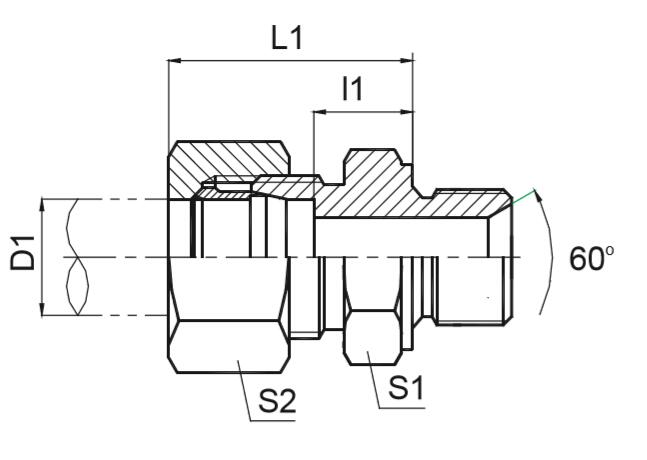 1CM/1DM 公制螺纹胶垫密封